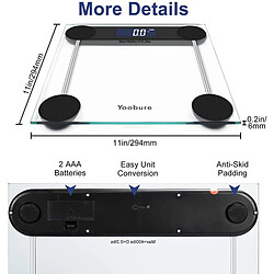 Avis Universal Balance de salle de bains numérique, grande balance, grand rétroéclairage, grande précision, 400 livres