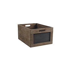 Aubry Gaspard Caisse de rangement en bois avec ardoise 35 x 23 x 17,5 cm.