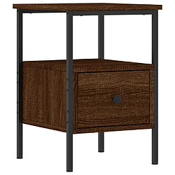 vidaXL Table de chevet chêne marron 34x36x50 cm bois d'ingénierie