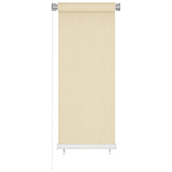 vidaXL Store roulant d'extérieur Crème 60x140 cm PEHD