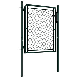 vidaXL Portillon Acier 100 x 75 cm Vert