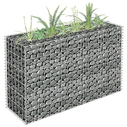 vidaXL Lit surélevé à gabion Acier galvanisé 90x30x60 cm