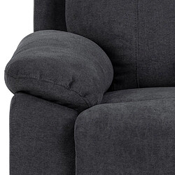 Acheter Inside 75 Fauteuil 1 places relax électrique MOANA velours gris sombre piétement noir mat