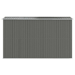 Avis Helloshop26 Abri de jardin cabane cabanon maison de stockage remise extérieur hangar outils robuste clair 192 x 357 x 223 cm acier galvanisé gris 02_0022257