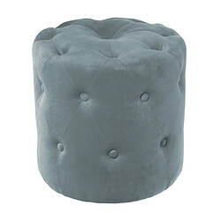 Pouf Alexandra House Living Bleu Velours Bois 40 x 38 x 40 cm