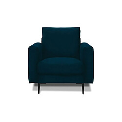 MAISON AUBERTIN Fauteuil 1 place velours bleu