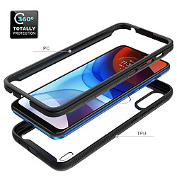 Coque en TPU + acrylique couleur unie, antichoc, hybride bleu ciel pour votre Motorola Moto E7 Power/E7i Power