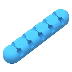 Wewoo Silicone Matériel Câble Desktop Gestionnaire bleu Winder Fixer, Taille: 9.6 * 2 * 1.2 cm