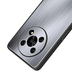 Coque en TPU + alliage d'aluminium antichoc, brossé pour votre Honor X30 5G - argent