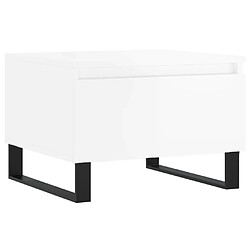 Maison Chic Lot de 2 Tables basses,Table Console pour salon blanc brillant 50x46x35cm bois d'ingénierie -MN87600 pas cher