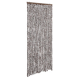 vidaXL Moustiquaire Marron et blanc 56x185 cm Chenille