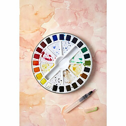 Acheter Pebeo Boîte de 24 demi-godets aquarelle + pinceau à eau