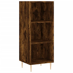 Avis vidaXL Buffet haut Chêne fumé 34,5x32,5x180 cm Bois d'ingénierie