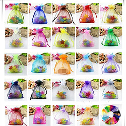 Avis Wewoo Décorations de Fête 100 PCS Organza Gift Bags Emballage Bijoux Sac De Mariage Décoration De De MariageTaille 7x9cm D2 Blanc