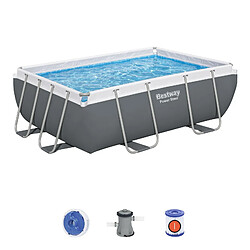 Piscine Démontable Tubulaire Bestway Power Steel 282x196x84 cm Pompe de Filtration Épurateur à Cartouche 1.249 L/H