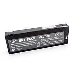 vhbw batterie au plomb 2300mAh (12V) pour électrocardiographe Nihon Kohden Cardiofax 8830A, ECG-9020 GEM, ECG-9130, ECG-9130K remplace LCT-1912ANK.