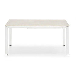 Inside 75 Table extensible 10 couverts EMINENCE EVO 230cm structure métal plateau mélaminé beige