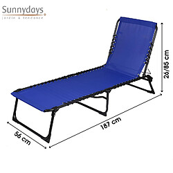 Acheter Sunnydays Lot de 2 bains de soleil - Bleu