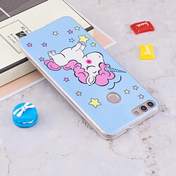 Avis Wewoo Coque pour Huawei Enjoy 7S / P Smart Noctilucent Bleu Horse Pattern TPU étui souple