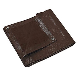 Ribimex Bâche bois 120grs/m² 1,8x6m marron