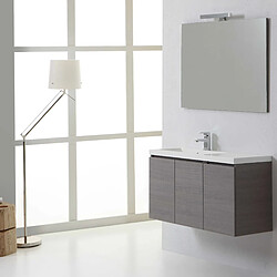 Kiamami Valentina MOBILIER DE SALLE DE BAINS MANHATTAN DE 90 cm GAUCHE AVEC 3 PORTES