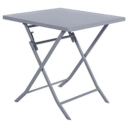 Hesperide Table de jardin pliante carrée Greensboro - 2 Places - Gris quartz