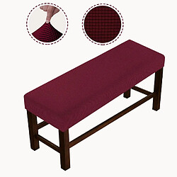 Housse Soft Bench Seat Housse Rectangle Dedroom Salon Banc Vin Rouge