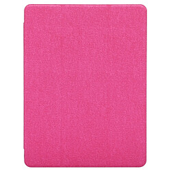 Wewoo Smart Cover Magenta pour iPad Pro 10,5 pouces, avec trois pliage Holder & Pen Slots Tissu Texture Motif Horizontal Housse en cuir Flip