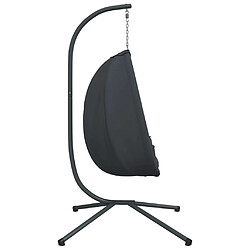 Acheter vidaXL Chaise suspendue en forme d'œuf avec support anthracite