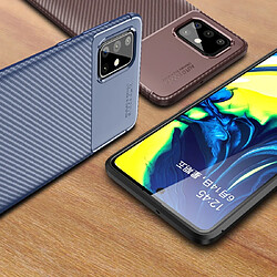 Acheter Wewoo Coque TPU antichoc pour texture en fibre de carbonne Samsung Galaxy A91 noire