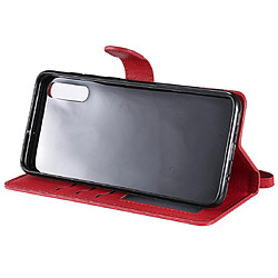 Acheter Wewoo Housse Coque Pour Galaxy A70 Étui de protection à rabat horizontal de couleur unie avec support et fentes cartes et portefeuille et cadre photo et lanière rouge