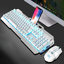 Clavier sans fil rechargeable mécanique et souris jeu Set standard Combo