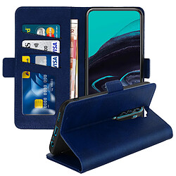 Avizar Étui Oppo Reno 2 Housse Folio Porte-carte Fonction Support bleu nuit