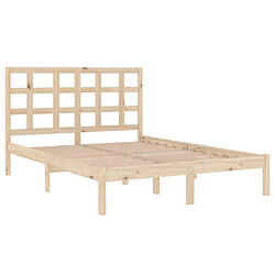 Avis vidaXL Cadre de lit sans matelas 120x190 cm bois massif