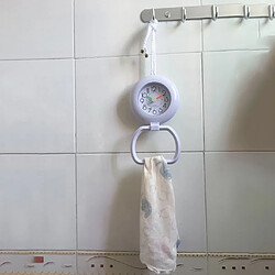 horloge murale salle de bain douche ardoise suspendue horloge avec anneau de serviette blanc