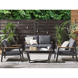 Beliani Set de jardin DELIA Aluminium Gris