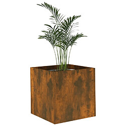 Maison Chic Jardinière,Bac à fleurs - pot de fleur Chêne fumé 40x40x40 cm Bois d'ingénierie -GKD21665 pas cher