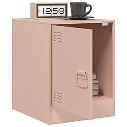 Acheter vidaXL Table de chevet rose 34,5x39x44 cm acier