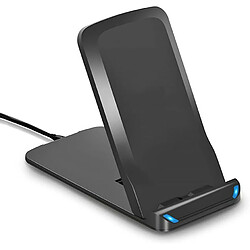 Chrono Support de chargeur sans fil pliable, station de charge sans fil Qi, support de chargeur sans fil 15W pour iPhone 12/11/X/8, station de charge sans fil rapide 15W pour Samsung S10/S9/S8,(noir)