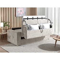 Avis Lisa Design Sacha - canapé 3 places convertible - couchage quotidien - matelas 12 cm - en velours côtelé