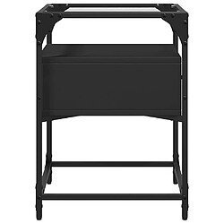 Acheter vidaXL Table de chevet noir 40x40x55 cm bois d'ingénierie