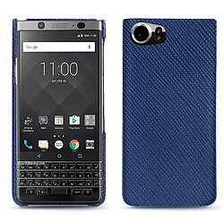 Coque cuir Blackberry Keyone - Coque arrière - Bleu frisson ( Pantone #29588c ) - NOREVE