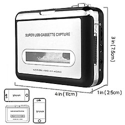 Universal Lecteur de bande USB pour convertir l'audio en fichier MP3 numérique