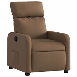 vidaXL Fauteuil inclinable Marron Tissu