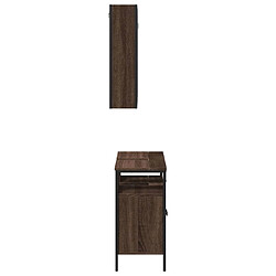 Maison Chic Armoire de Bain | Ensemble de 2 meubles salle de bain Chêne marron -GKD29653 pas cher