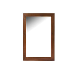 Vente-Unique Miroir rectangulaire en teck foncé - 60 x 90 cm - AMLAPURA