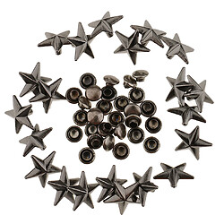 20 pièces star rivets perles spikes pour sac en cuir chaussures artisanat 13mm gris