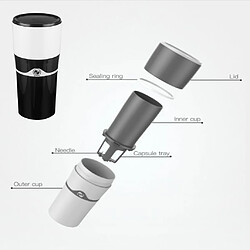 Tasse portative de voyage de cafetière d'égouttement, Compatible avec les tasses rechargeables de K MIni Machines à café manuelles portatives à