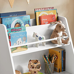 SoBuy KMB34-W Bibliothèque Étagère à Livres Étagère de Rangement Jouets pour Enfants Porte-revues avec Compartiments