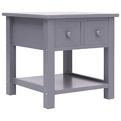 vidaXL Table d'appoint Gris 40x40x40 cm Bois de Paulownia